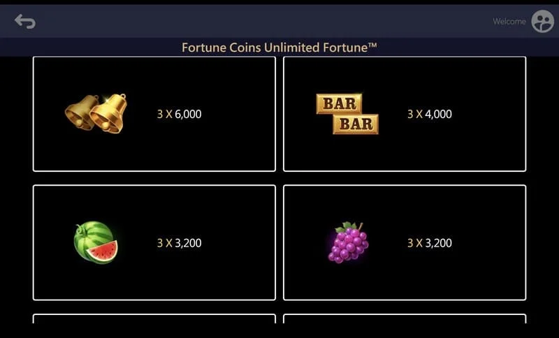 Fortune Coins Unlimited Fortune – kiterjesztett 3x5-ös mező érme gyűjtéssel